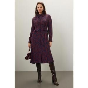 Jason Wu x RTR Blue Printed Shirt Dress Size 12